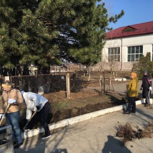 Campaniei de salubrizare: La data de11.03 in gimnaziul nr.74”Viorel Găină” s-a dat startul Campaniei de salubrizare a teritoriului instituției