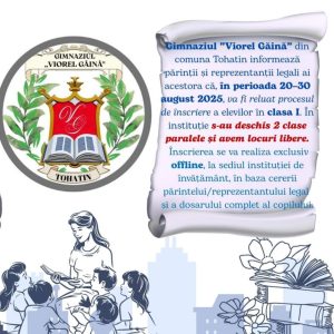 Reluarea procesului de înscriere a elevilor în clasa I